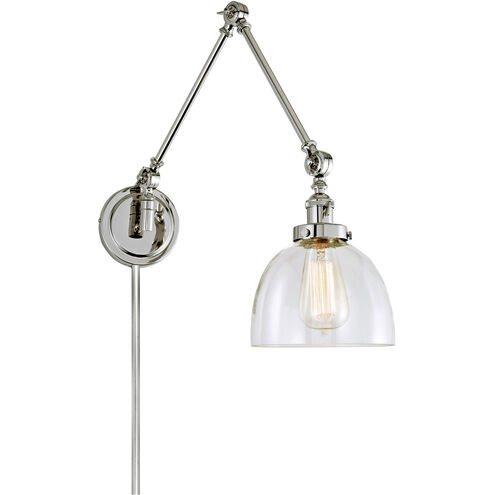 Soho 35 inch 100 watt Polished Nickel Swing Arm Wall Sconce Wall Light