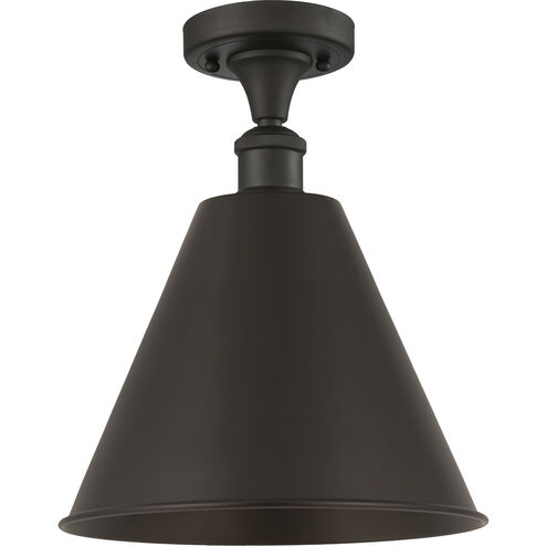 Ballston Cone LED 12 inch Oil Rubbed Bronze Semi-Flush Mount Ceiling Light