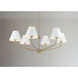 Xavier 6 Light 40 inch Vibrant Gold and White Chandelier Ceiling Light