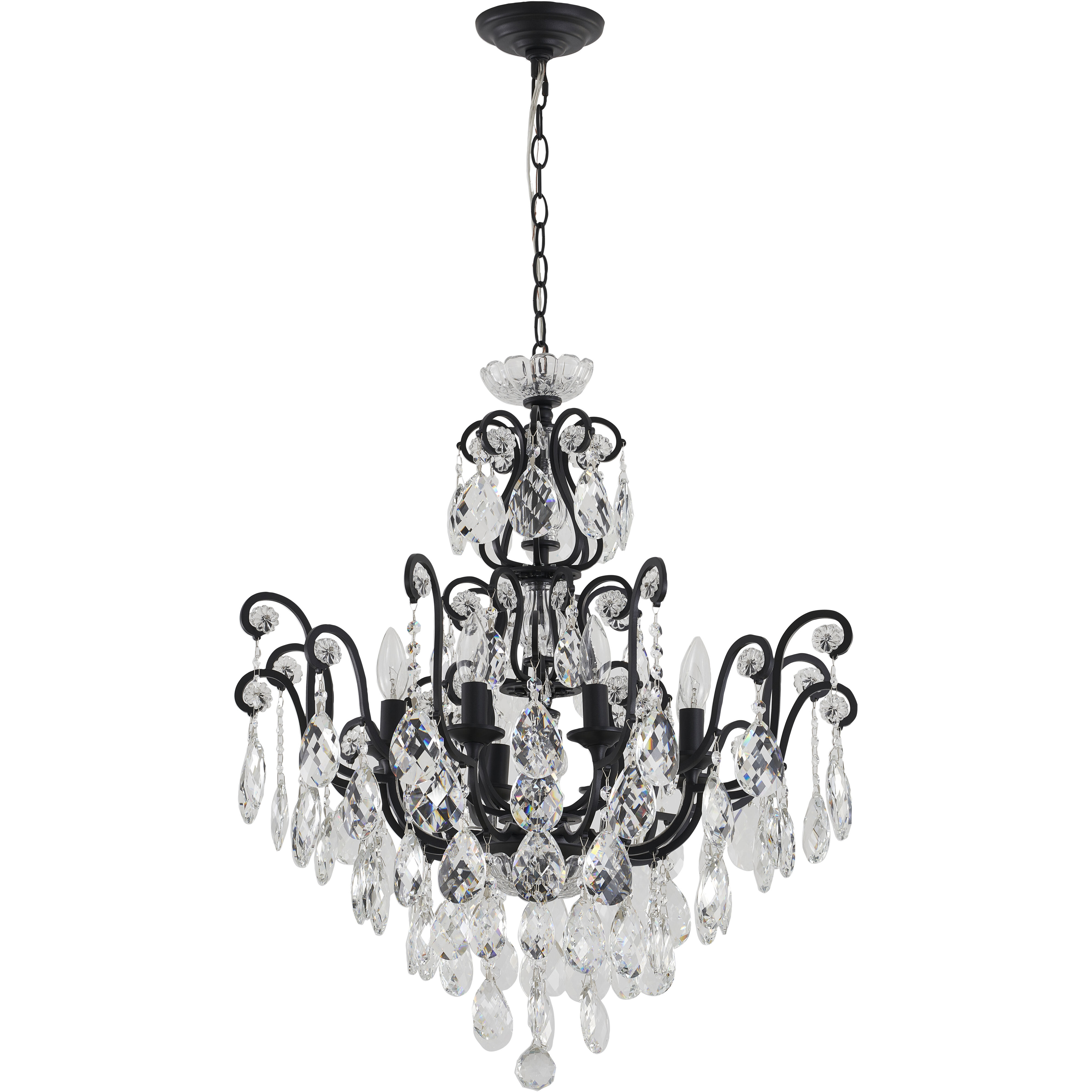 Canada 8 Light 26 inch Matte Black Chandelier Ceiling Light