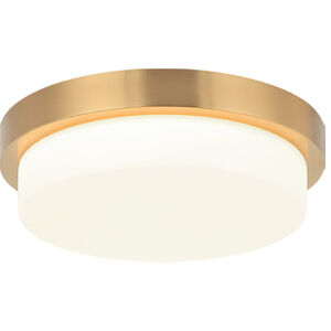 Durham LED 12.88 inch Aged Gold Brass Flush Mount Ceiling Light