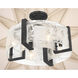 Cloud Break 4 Light 18 inch Coal Semi-Flush Ceiling Light