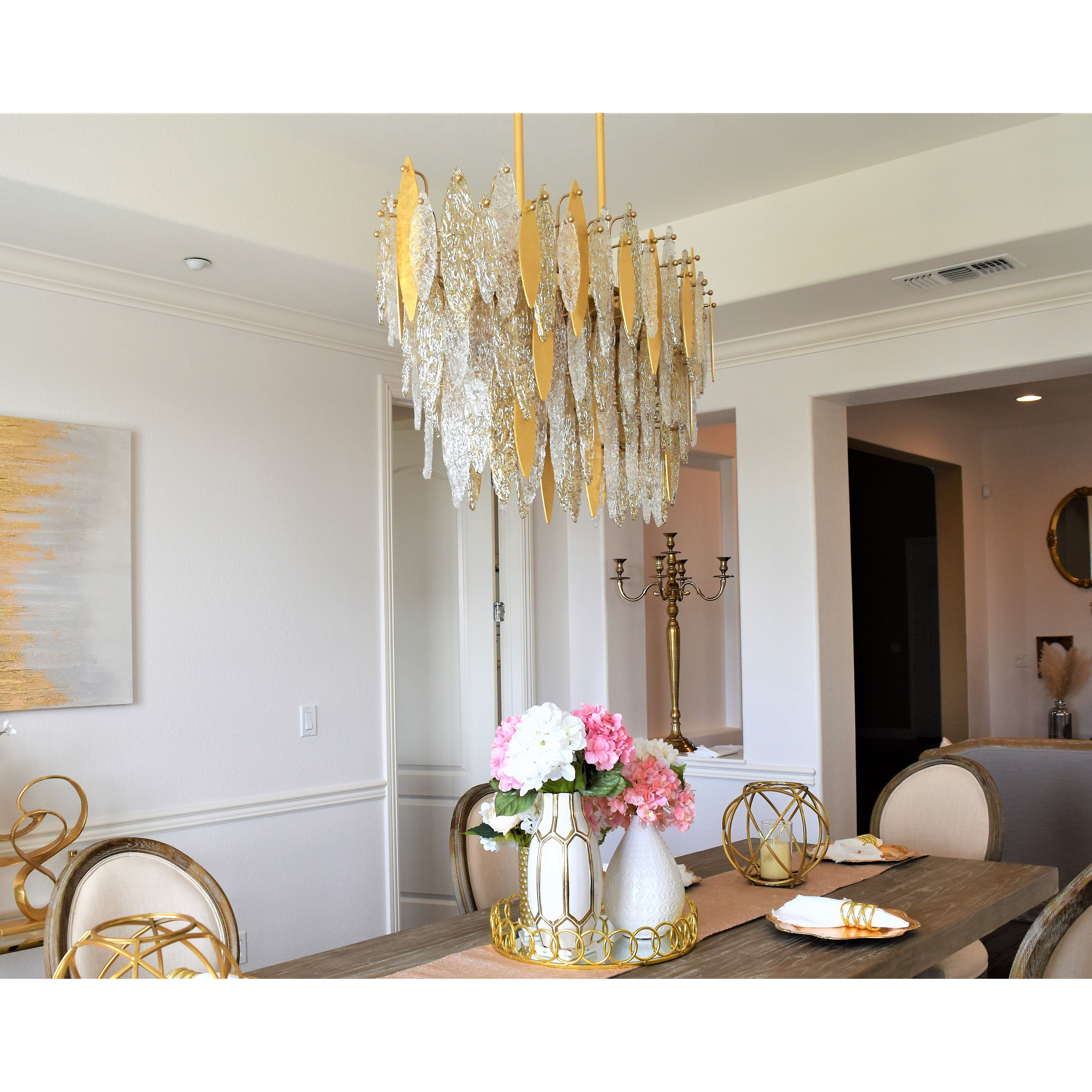 Majestic 18 Light 16.5 inch Gold Leaf Chandelier Ceiling Light