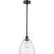 Ballston Dome LED 9 inch Oil Rubbed Bronze Mini Pendant Ceiling Light in Seedy Glass