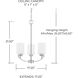 Dixon 3 Light 17 inch Brushed Nickel Chandelier Ceiling Light