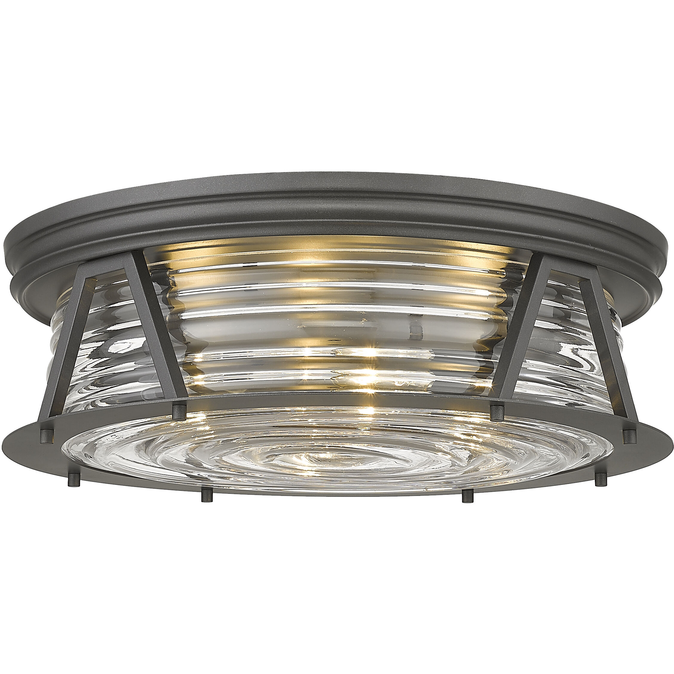 Cape Harbor 4 Light 20 inch Bronze Flush Mount Ceiling Light