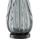 Nightcap 33.25 inch 150 watt Blue-Gray/Clear/Black Table Lamp Portable Light