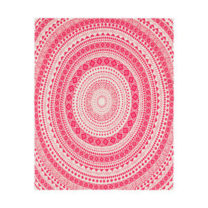 Ekena 60 X 50 inch Bright Pink/Cream Throws, Rectangle