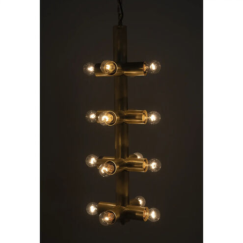 Axe 16 Light 8 inch Antique Brass Chandelier Ceiling Light