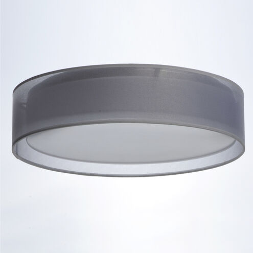 Prime LED 16 inch Flush Mount Ceiling Light in White Organza