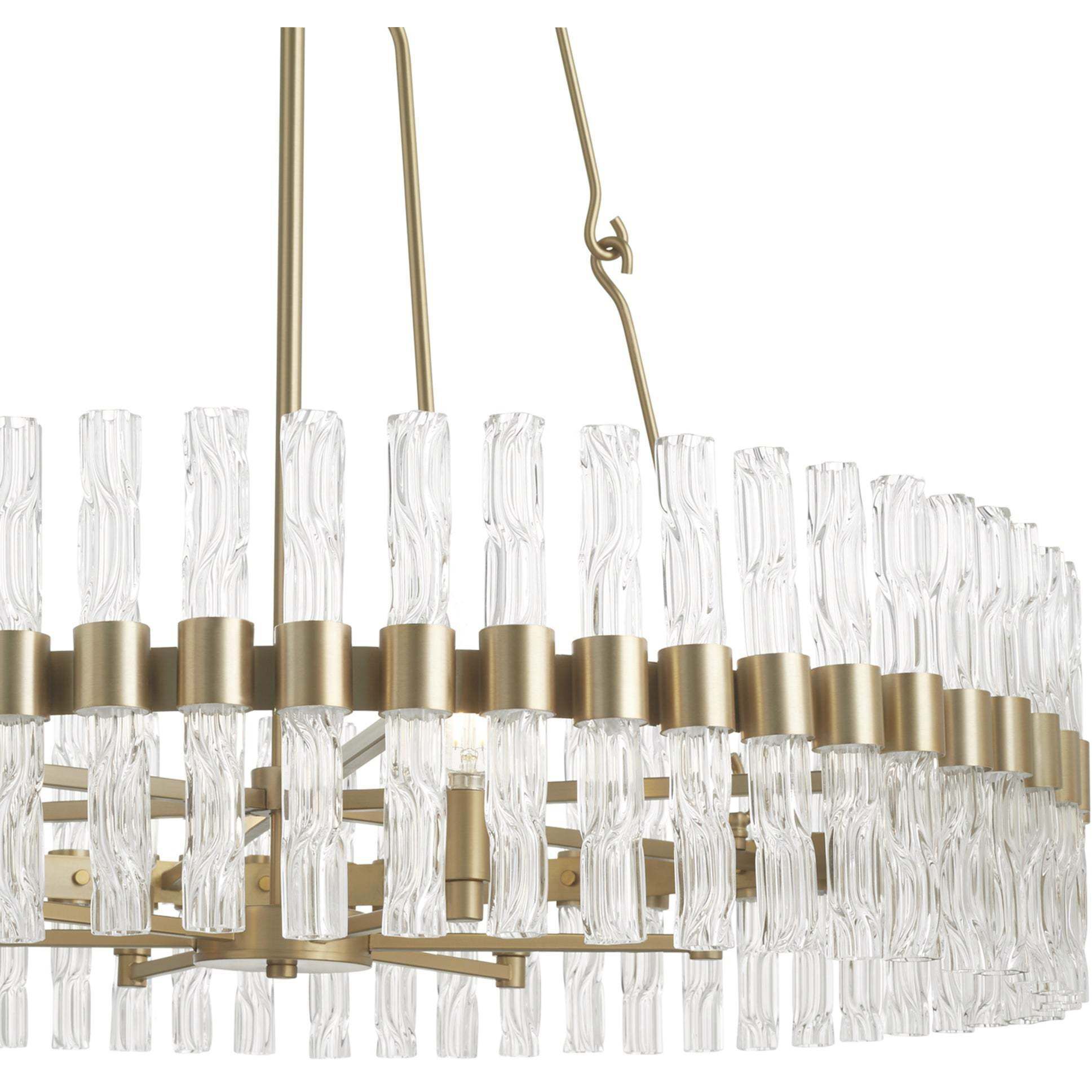 Nobel 6 Light 35.5 inch Aged Brass Chandelier Ceiling Light