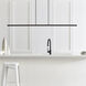 Mick De Giulio Stagger LED 72 inch Nightshade Black Linear Suspension Ceiling Light, Integrated LED
