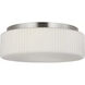 Axira 2 Light 14 inch Brushed Nickel Flush Mount Ceiling Light in Standard