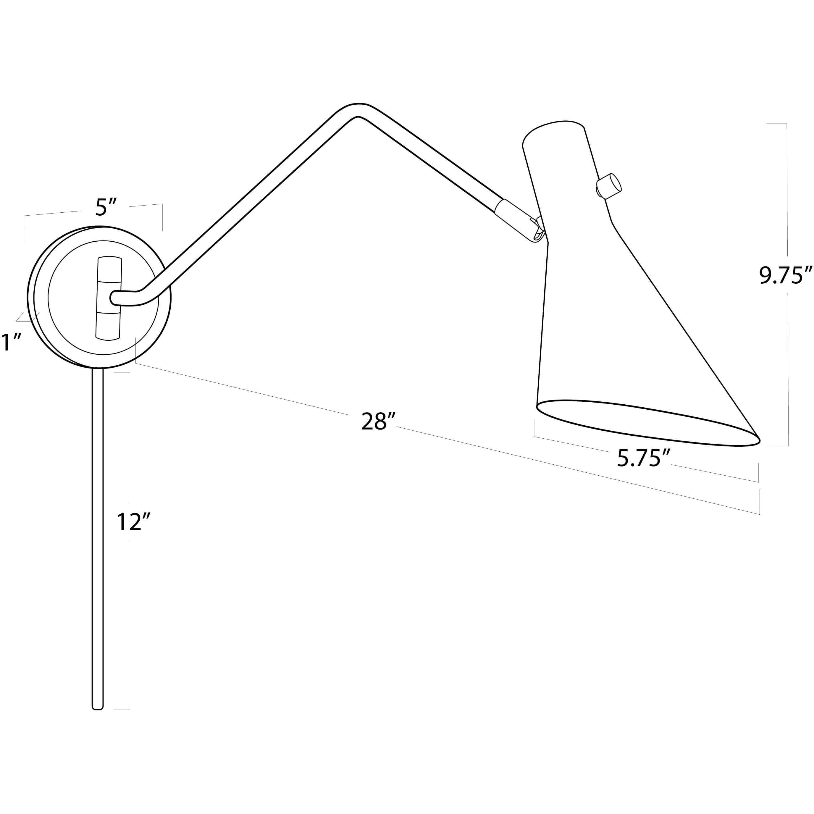 Spyder 1 Light 5.75 inch White and Natural Brass Wall Sconce Wall Light, Single Arm