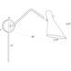 Spyder 1 Light 5.75 inch White and Natural Brass Wall Sconce Wall Light, Single Arm