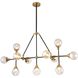 Canada 11 Light 18.4 inch Black and Gold Chandelier Ceiling Light