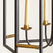 Chelsea House 4 Light 23 inch Black and Gilt Lantern Pendant Ceiling Light