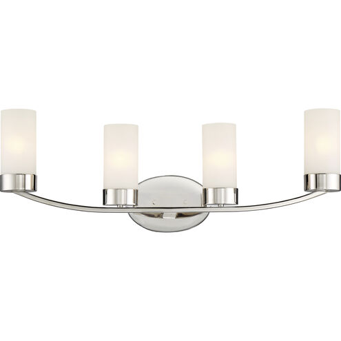 Denver 4 Light 29 inch Polished Nickel Vanity Light Wall Light