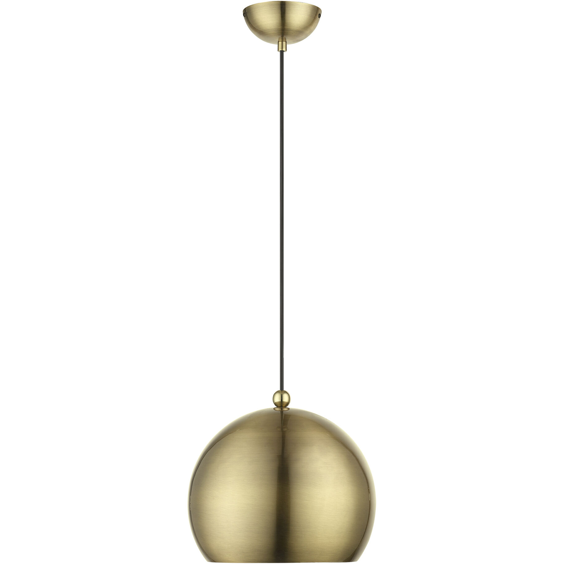 Stockton 1 Light 12 inch Antique Brass with Polished Brass Accents Pendant Ceiling Light, Globe