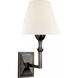 Alexa Hampton Jane 1 Light 7 inch Gun Metal Wall Sconce Wall Light in Linen