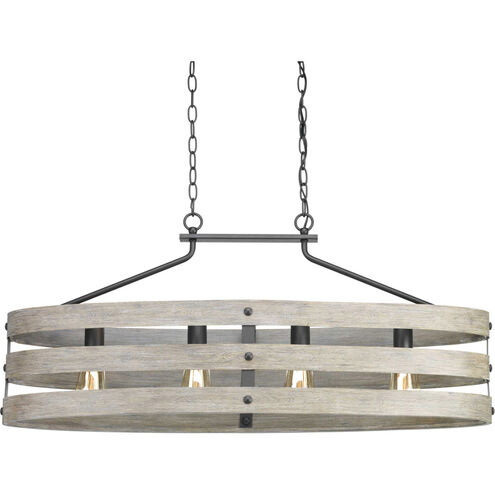 Gulliver 4 Light 39 inch Graphite Linear Chandelier Ceiling Light