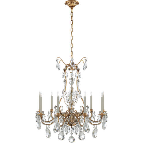 Thomas O'Brien Yves 9 Light 31 inch Gilded Iron Chandelier Ceiling Light