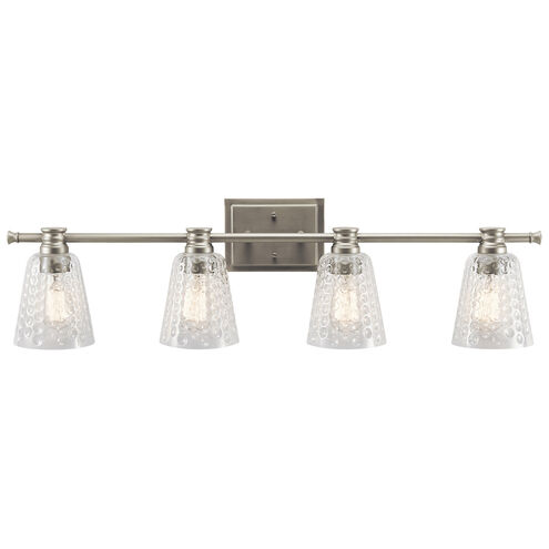 Nadine 4 Light 35 inch Brushed Nickel Wall Mt Bath 4 Arm Wall Light