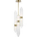 Avroko Langston LED 10.5 inch Plated Brass Pendant Ceiling Light in 120V, Integrated LED