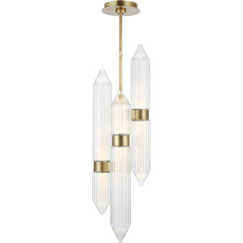 Avroko Langston LED 10.5 inch Plated Brass Pendant Ceiling Light in 120V, Integrated LED
