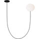 Peter Bristol Helium 1 Light 19.5 inch Matte Black Chandelier Ceiling Light