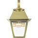 Wentworth 1 Light 12.5 inch Natural Brass Outdoor Small Wall Lantern