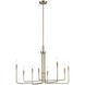 Juniper 8 Light 36 inch Antique Gold Chandelier Ceiling Light