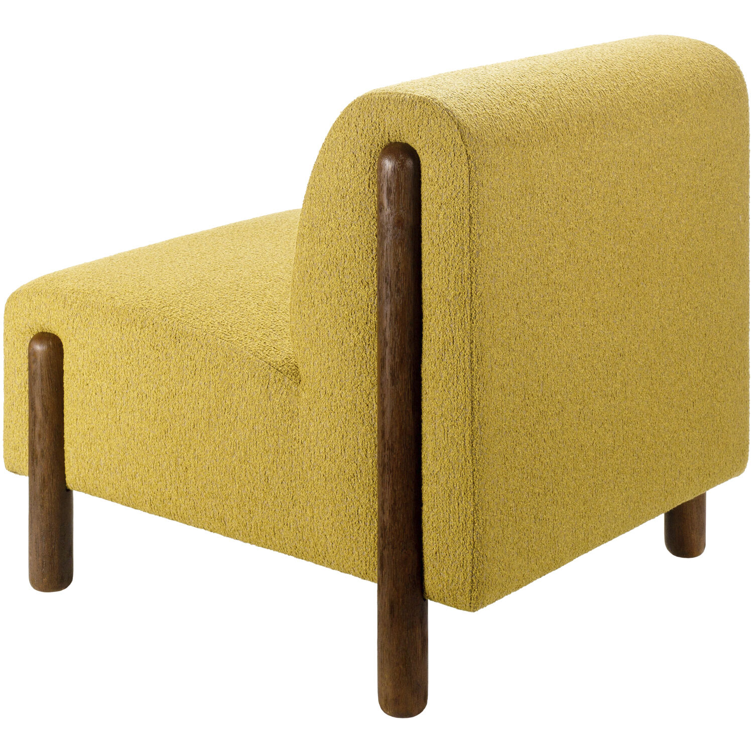 Kenwood Upholstery: Yellow; Base: Dark Brown Accent Chairs