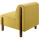 Kenwood Upholstery: Yellow; Base: Dark Brown Accent Chairs