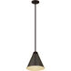 Eaton 1 Light 12 inch Bronze Plate Pendant Ceiling Light