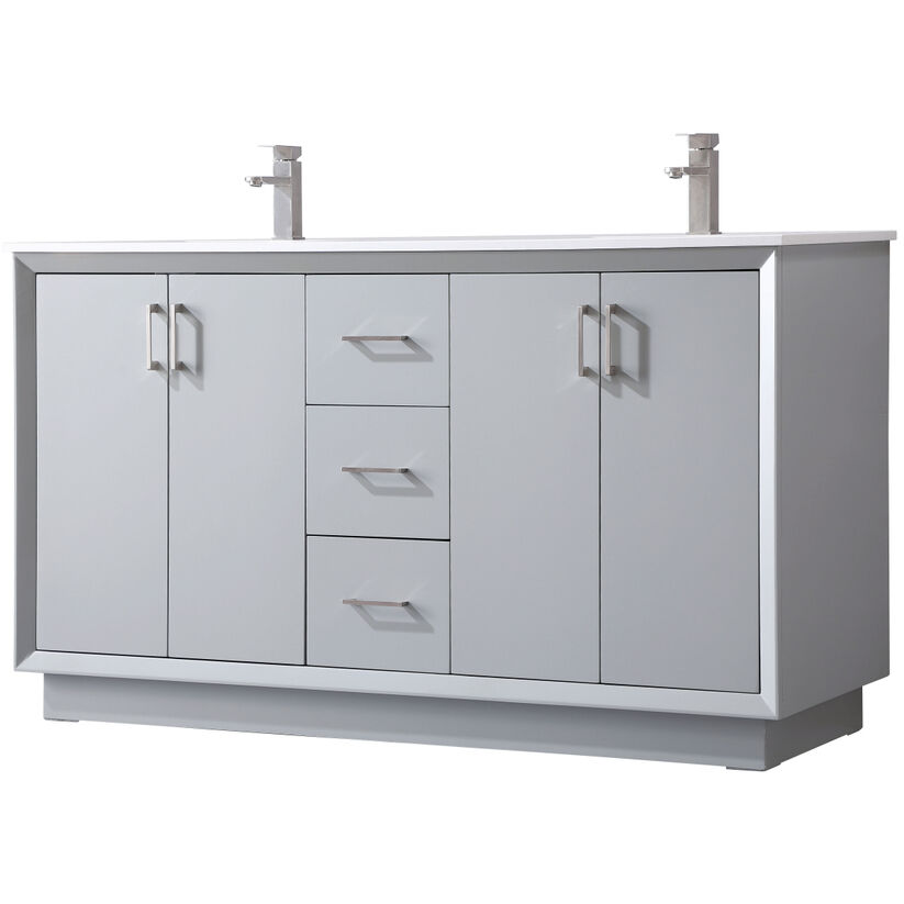 Hayes 60 X 22 X 35 inch Grey Vanity Sink Set