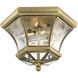 Monterey/Georgetown 2 Light 11 inch Antique Brass Outdoor Ceiling Mount