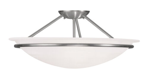Newburgh 3 Light 20 inch Brushed Nickel Semi-Flush Mount Ceiling Light