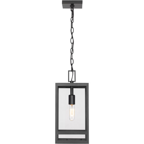 Nuri 1 Light 8 inch Black Outdoor Chain Mount Ceiling Fixture