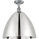 Ballston Dome LED 16 inch Polished Chrome Semi-Flush Mount Ceiling Light