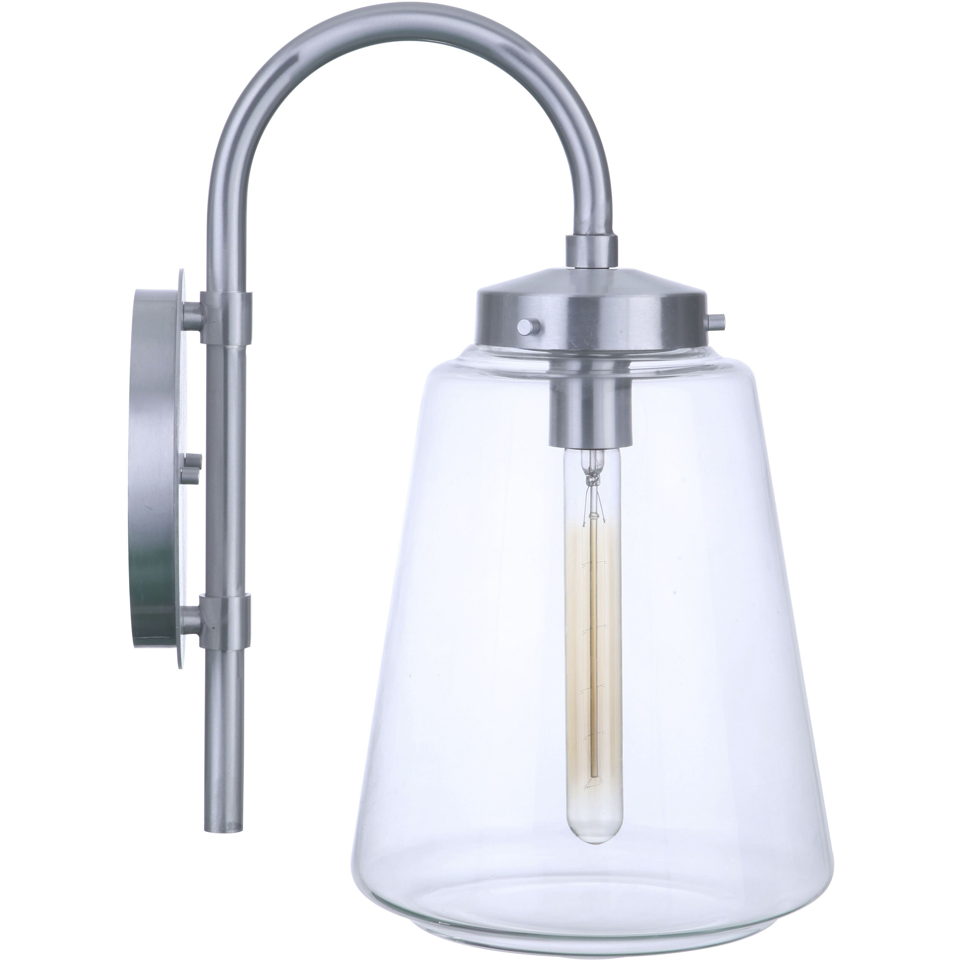 Laclede Outdoor Wall Mount in Satin Aluminum, Large