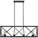 Brooklyn 8 Light 39 inch Matte Black Island Pendant Ceiling Light