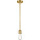 Franklin Restoration Bullet LED 7 inch Satin Gold Mini Pendant Ceiling Light in Matte White