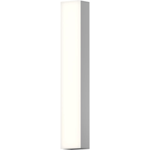Solid Glass Bar LED 3 inch Satin Nickel Bath Bar Wall Light