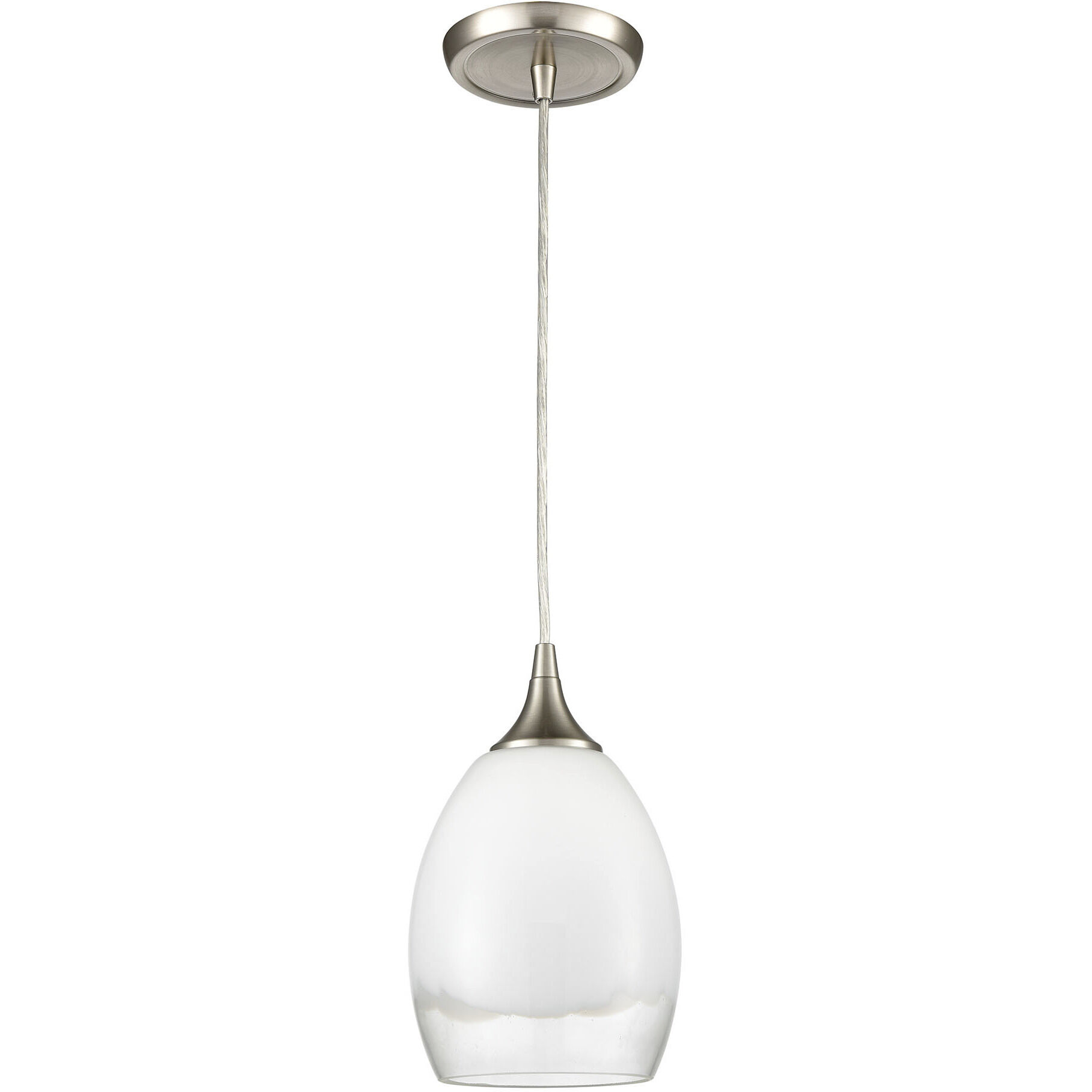 Cirrus 1 Light 6 inch Satin Nickel Pendant Ceiling Light