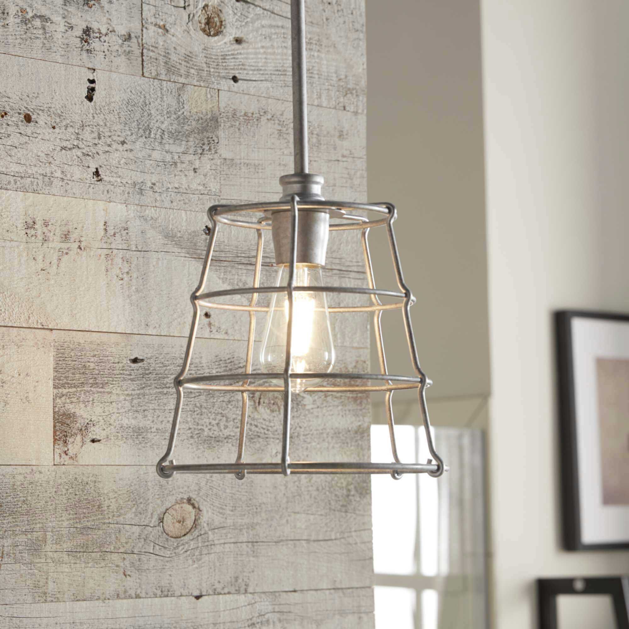 Chambers 1 Light 10 inch Galvanized Mini-Pendant Ceiling Light