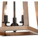 Barrow 3 Light 12 inch Matte Black with Birchwood Chandelier Ceiling Light