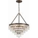 Calypso 6 Light 20 inch Vibrant Bronze Chandelier Ceiling Light