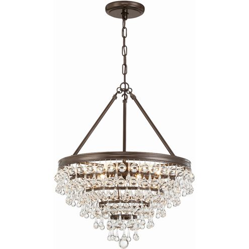 Calypso 6 Light 20 inch Vibrant Bronze Chandelier Ceiling Light