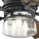 Lyndon 52 inch Distressed Black with Dark Walnut Blades Ceiling Fan